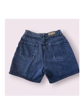 Gitano Vintage 90s Dark Wash High Rise Denim Jean Shorts Jorts Size 28